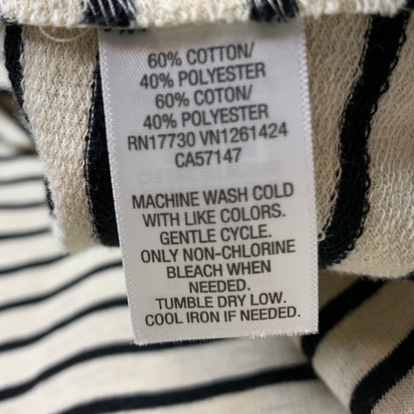 Xhilaration Cream Black Stripe Unlined Cropped Jacket Blazer Women's Si… - Picture 8 of 8